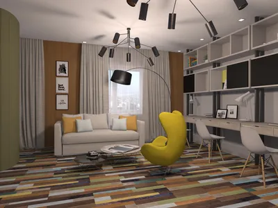 Дизайн-проект комнаты для студентов. Abitant Москва