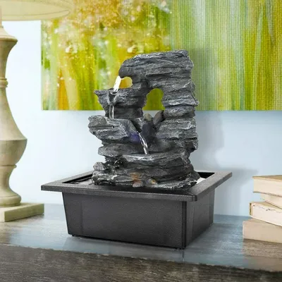 Купить Комнатные фонтаны Unbranded 10.23 Tiered Rock Water Fountains Indoor  Waterfall Feature with LED Lights в интернет-магазине с Ebay с доставкой из  США, низкие цены | Nazya.com