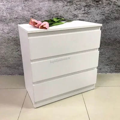 Комод Твист-мини 3 ящика (Белый) купить в Ванино по низкой цене в интернет  магазине мебели