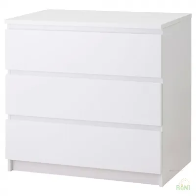 Комод белый/глянец MALM IKEA 002.784.70 купить по 5 254 грн в  интернет-магазине товаров для дома RoNi
