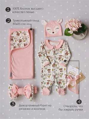 Комплект на выписку новорожденного конверт в роддом набор одежда для  малышей летний для девочки Sofuto 27048039 купить в интернет-магазине  Wildberries