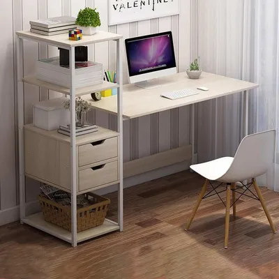 Офис деревянный компьютерный стол для ноутбука с регулируемой высотой,  письменным столом с книжными полками мебели ящиками ПК для рабочей станции  ноутбука Рабочий стол - купить по выгодной цене | AliExpress