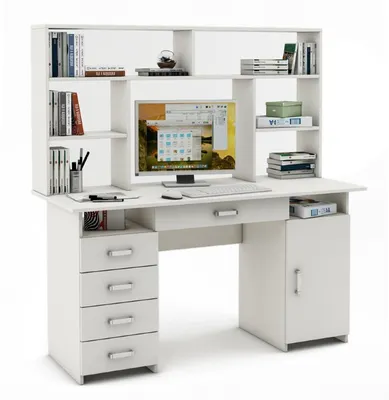 Письменный стол Лайт-8Я с надстройкой - купить в интернет-магазине  Mebstyling.ru