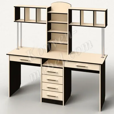 Стол для двоих купить Бостон Н-2 410585 Конвен-мебель, письменный стол для  двоих с ящиками и полками, стол для двоих детей фото, tisa-mebli.com.ua