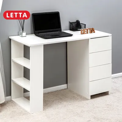 Письменный стол, Компьютерный стол Letta Ультра с 4 ящиками и полками,  110х50х75 см - купить по выгодным ценам в интернет-магазине OZON