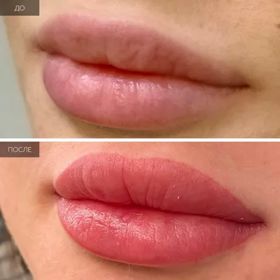 Татуаж губ с растушевкой | Перманентный макияж губ с растушевкой