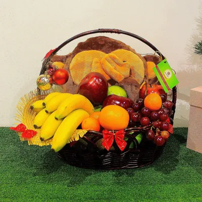 ᐉ Купить новогодняя корзинка с фруктами в Актау с доставкой |  Интернет-магазин AktauZakazBuketov