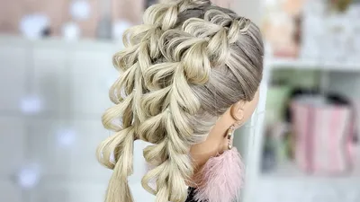 Объемные Косы на Резинках | Pull Through Braid | Trenzas Faciles - YouTube