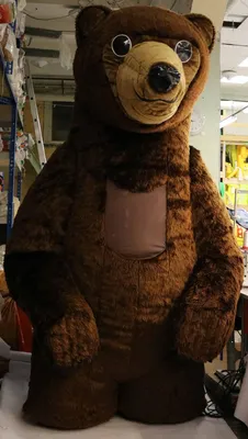 Надувной костюм Медведь меховой