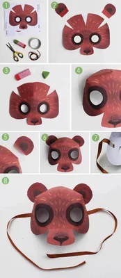 Как сделать маску медведя для маскарада своими руками?