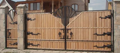 Деревянные ворота для дачи или частного дома – Добрострой