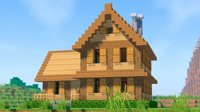 Деревянный дом для выживания в Майнкрафт - Как построить дом Minecraft -  YouTube