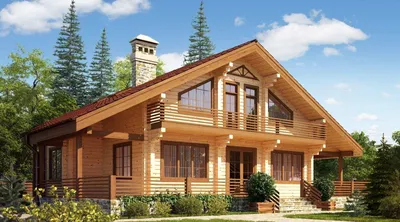 100 вариантов: крыши деревянных домов на фото
