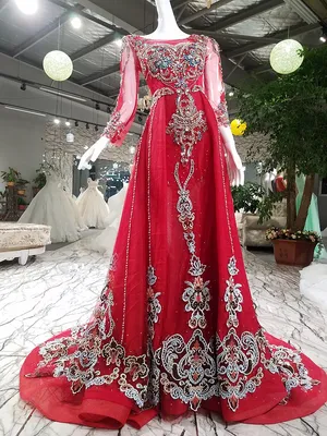 Купить ssyfashion новый высокого класса люкс вечернее платье арабских  красивые роскошный красный длинные рукава кристалл бисер пром вечерние  платья в интернет-магазине с бесплатной доставкой из Китая, низкие цены |  Nazya.com