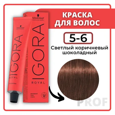 Schwarzkopf Professional Краска для волос Igora Royal 5-6 Светлый  коричневый шоколадный 60 мл / Шварцкопф Профессионал профессиональная краска  для волос Игора Роял 5-6 — купить в интернет-магазине OZON с быстрой  доставкой