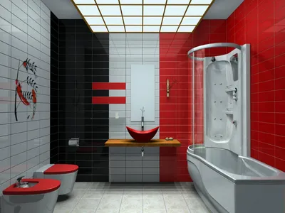 Красная ванная комната: психология влияния, способы применения и сочетания