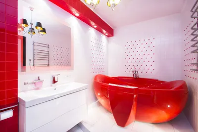 Красная ванна - 66 фото