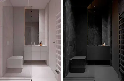 Чёрная ванная комната - примеры дизайна, 50 фото