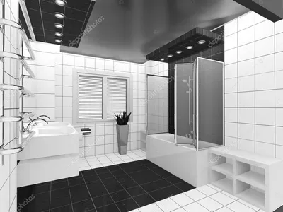 Черная ванная комната стоковое фото ©irogova 28870203