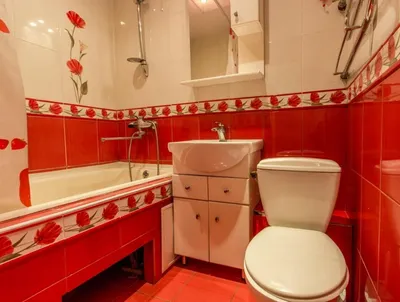 Дизайн красной ванной комнаты: реальные фото примеров и идеи оформления  интерьера - все «за» и «против»