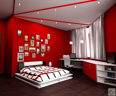 Красно черная комната - 57 фото