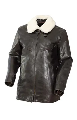 Кожаная утепленная куртка в стиле ретро из кожи буйвола | Компания «ОКРУГ»