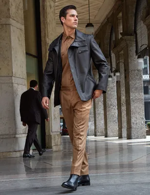 Мужские кожаные куртки италия | Paolo Moretti