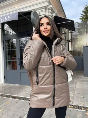 Заказывайте Зимняя женская куртка из эко кожи с капюшоном от интернет  магазина \"K\u0026ML\" - 1304751345