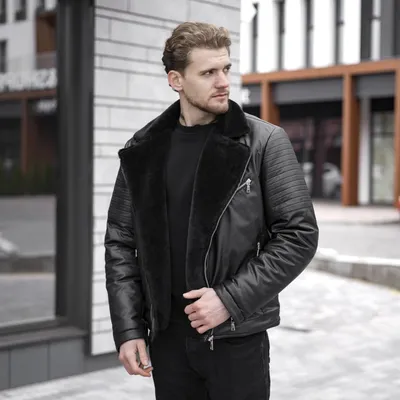 Зимняя мужская куртка Winter Jacket черная из эко кожи, цена 2400 грн —  Prom.ua (ID#1505508810)