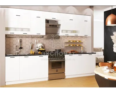 Кухня модульная Дуся Белый глянец 3200 мм купить в Красноярске с доставкой  | Экспонат Мебель