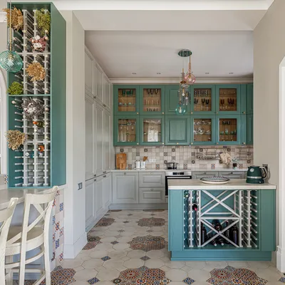 Кухня бирюзового цвета: фото, дизайн интерьера, сочетания