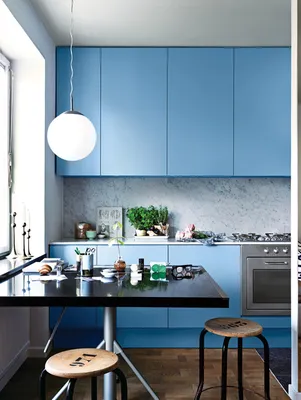 Кухни голубого цвета это символ мечты - shkafkupeprosto.ru
