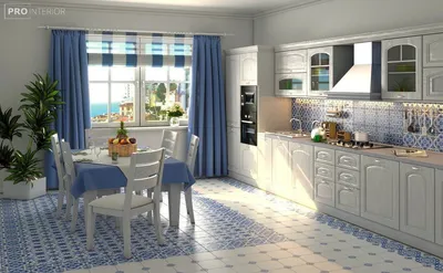 Гжель в интерьере | Prointerior.info | Country style decor, Kitchen remodel  design, Stylish kitchen