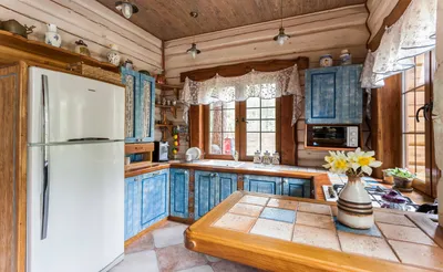 Кухня в деревенском стиле, характерные черты и особенности, на что обратить  внимание при оформлении интерьера - 36 фото