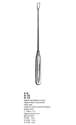 Кюретка для удаления остатков плодного яйца № 4 (К-10) - КУПИТЬ