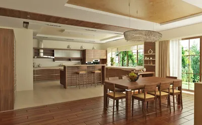 Плитка и ламинат на кухне, гостиной на полу: переход, как совместить