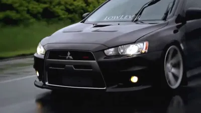 Mitsubishi Lancer black EVO Vossen тюнинг - YouTube