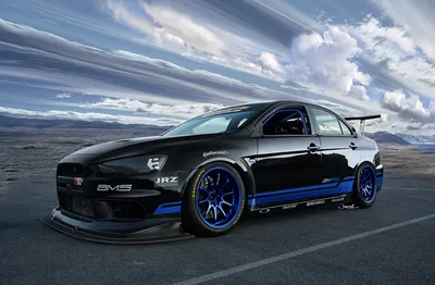 Фотографии Мицубиси Lancer Evolution X Sky черных авто