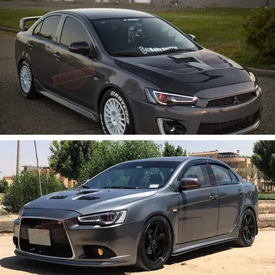 Black Headlight Demon Eyes For Mitsubishi Lancer / EVO x 2008-2017 Front  Lamps | eBay