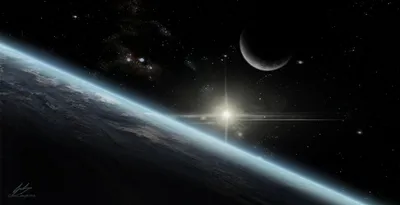 Обои Солнце, Луна, Земля картинки на рабочий стол, раздел космос - скачать