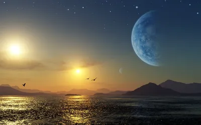 Луна и солнце одновременно на небе - 51 фото