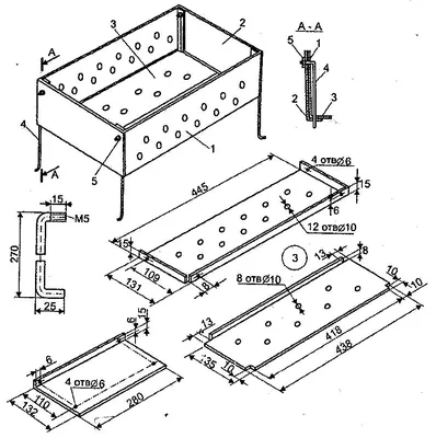 Делаем разборный мангал своими руками по чертежам и фото
