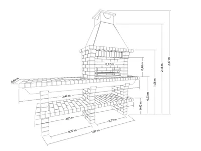 Мангал из кирпича для дачи своими руками