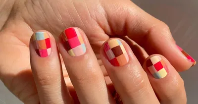 Маникюр геометрия: 18 стильных идей на короткие ногти | Да, мам? | Пульс  Mail.ru