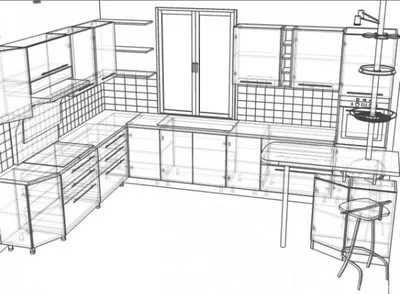 Чертежи кухонной мебели