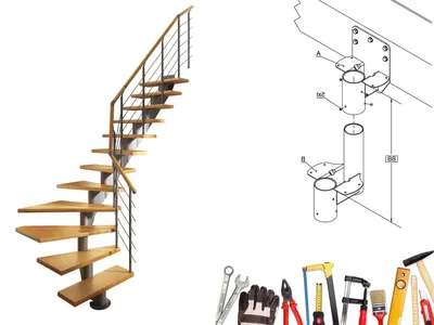 Сборка модульной лестницы своими руками