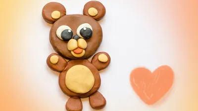 Как слепить мишку. Милый медведь из пластилина. Clay teddy bear. - YouTube