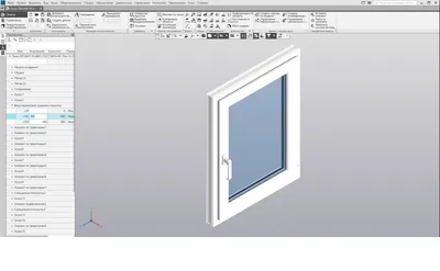 Параметрическая модель ПВХ окна с однокамерным стеклопакетом - Чертежи, 3D  Модели, Проекты, Строительство