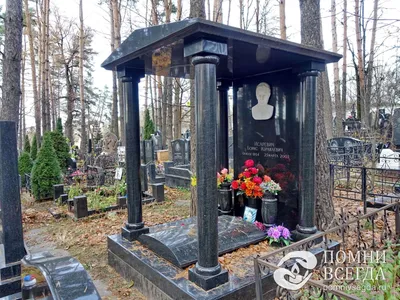 Гранитный навес над местом захоронения и прямоугольное надгробье - выбор  памятника по фотографии - Помни Всегда
