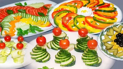 ПРАЗДНИЧНАЯ НАРЕЗКА ОВОЩЕЙ 5 Простых Способов Красиво Оформить Овощную Т...  | Веселая еда для детей, Идеи для блюд, Национальная еда